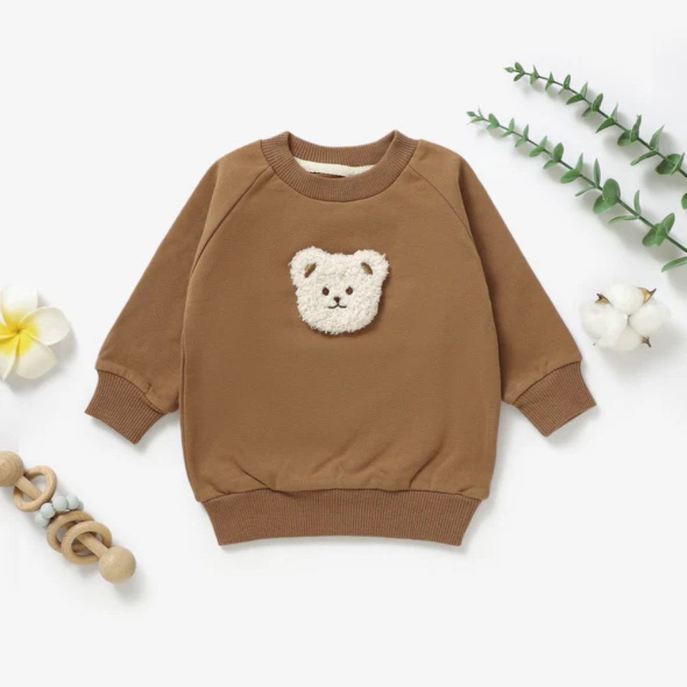 Caramel Teddy Bear Sweatshirt by BabyBells